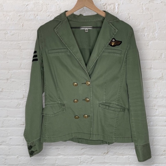 𝅺Cabi 326 Womens Small S Military Sergeant Flight Double Breasted Utility Jacket - Picture 3 of 11